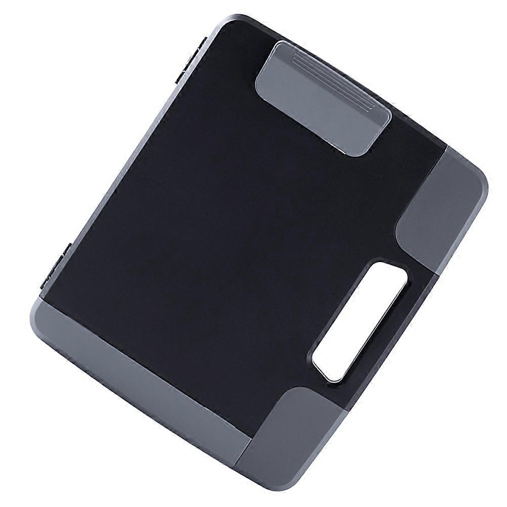 File Folder Organizer Box Portable Storage Solution For Home Office School Use Black Design With Mini Slots 1Pack