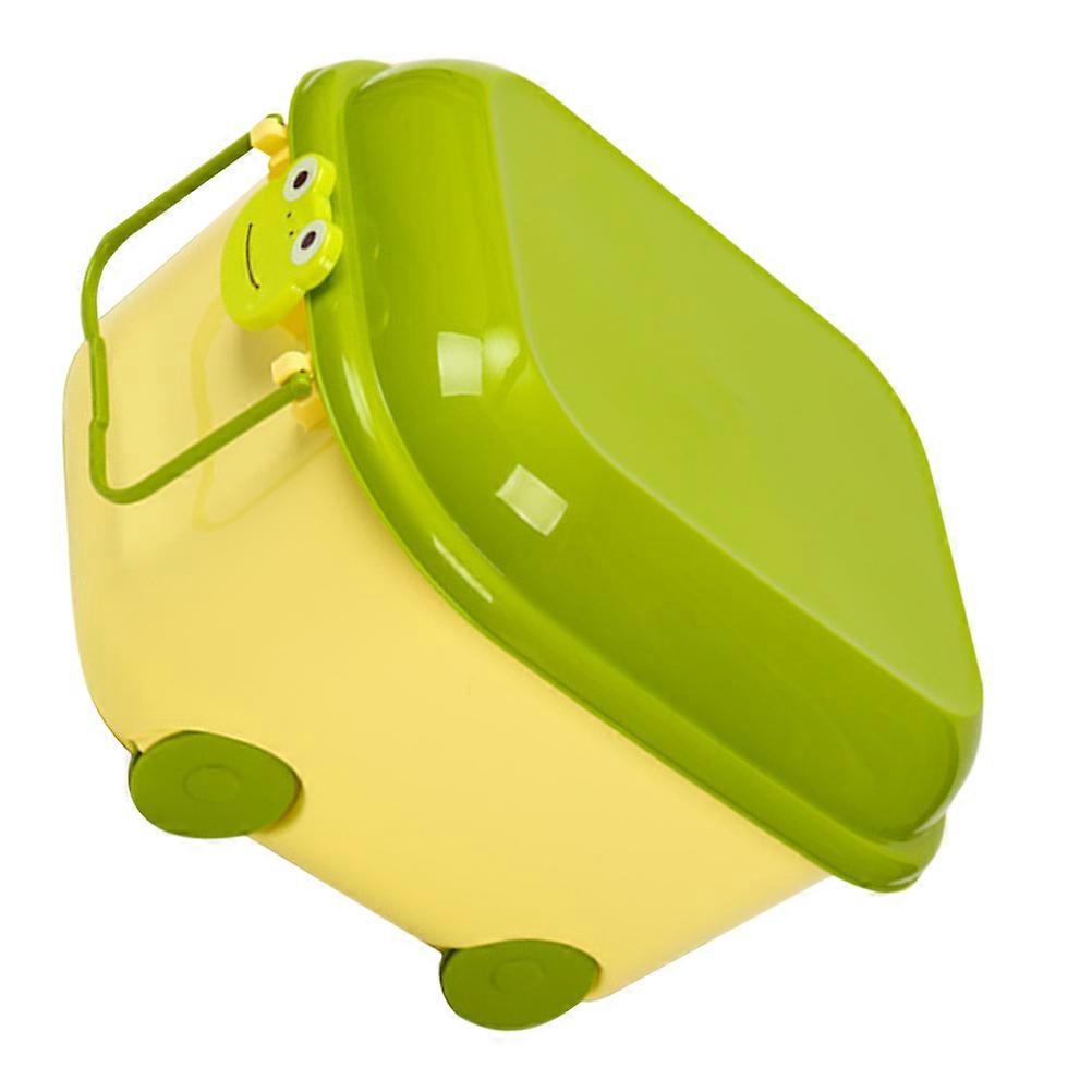 Green PP Storage Bins with Lids for Organizing Toys Clothes and More Huge Capacity Closet Boxes 12.5 x 8.3 x 6.7 Inches