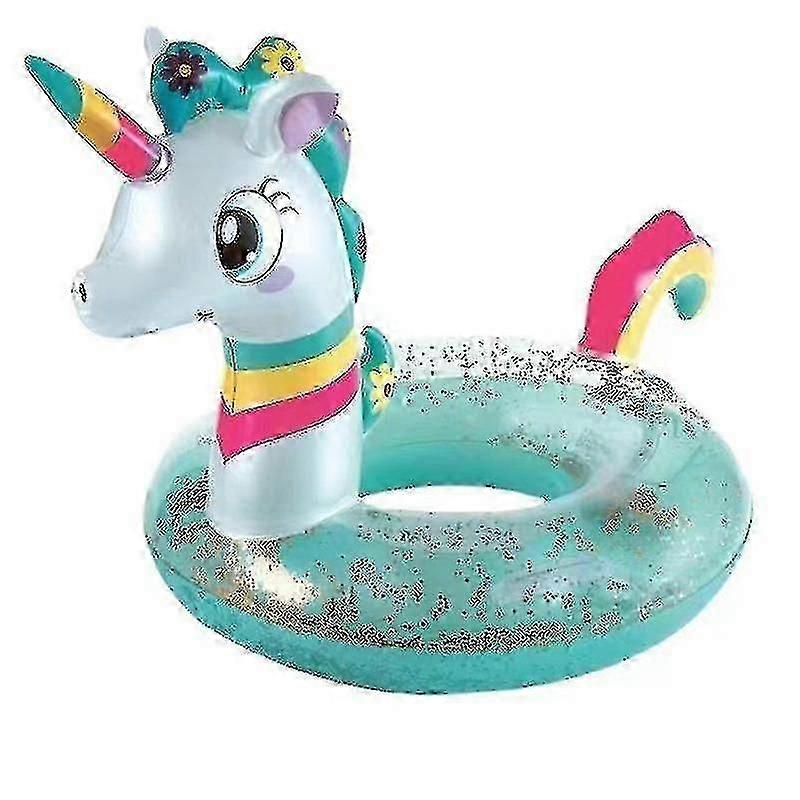 Baby Pool Float Unicorn Toddlers Floaties Infant Inflatable Swimming Ring With Handles For Kids Aged 1-6 Years