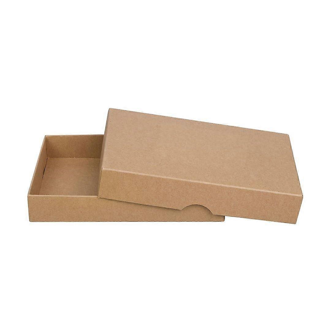 Natuerlich verpacken Folding Box With Lid 11.5 x 15.5 x 2.5 cm Brown Jade Kraft Cardboard Set Of 10