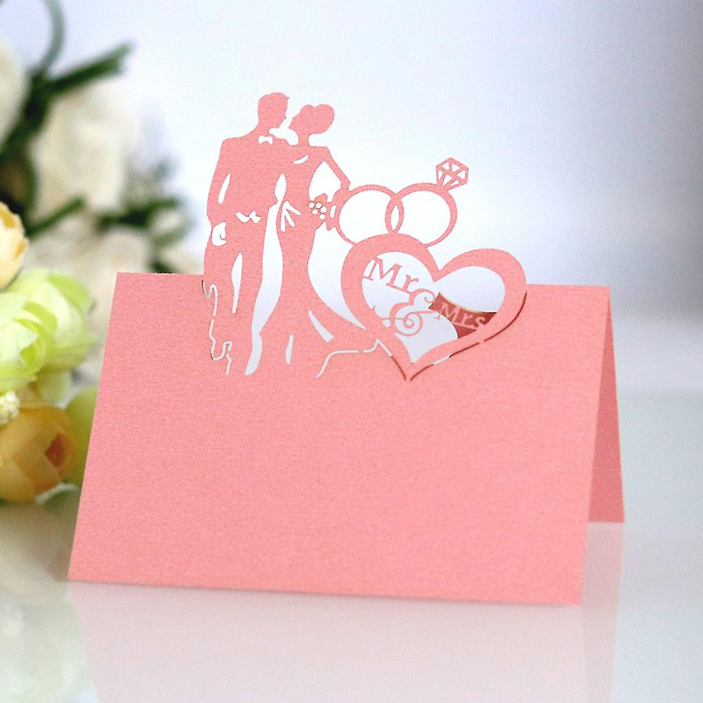 Table Name Place Cards Mr & Mrs Wedding Party Table Dining Decor Pearlescent Laser Cut