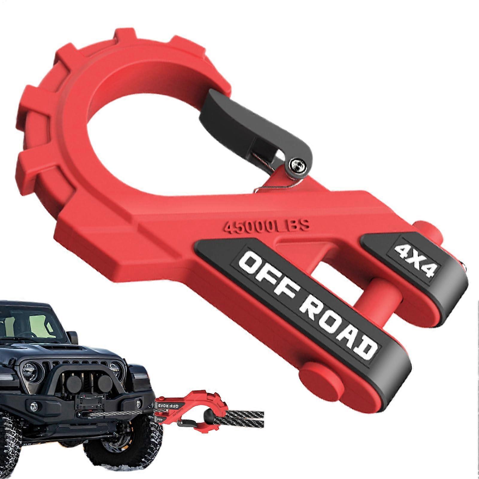 3/8 Inch Winch Hook, Heavy-Duty Chain Hook, High-Strength Towing Strap Hook, Durable Gripping Hook for Recovery Use