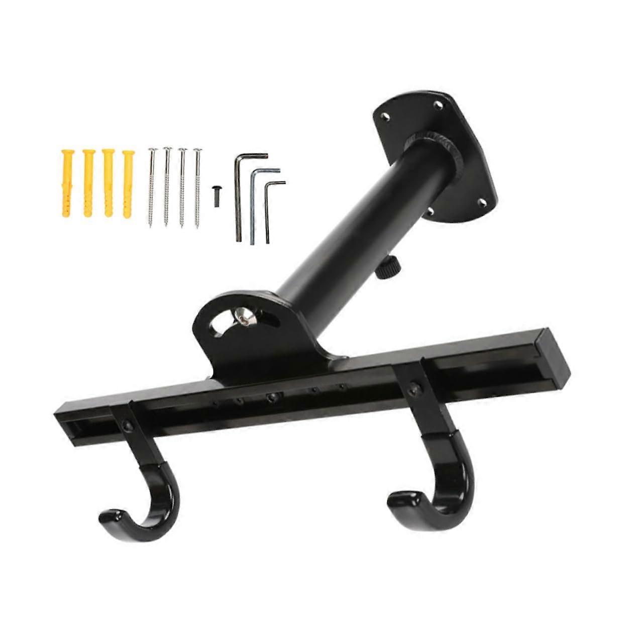 Adjustable Bike Wall Mount Hanger for Garage and Home, Space-Saving Design, Compatible with Various Bike Types, Black