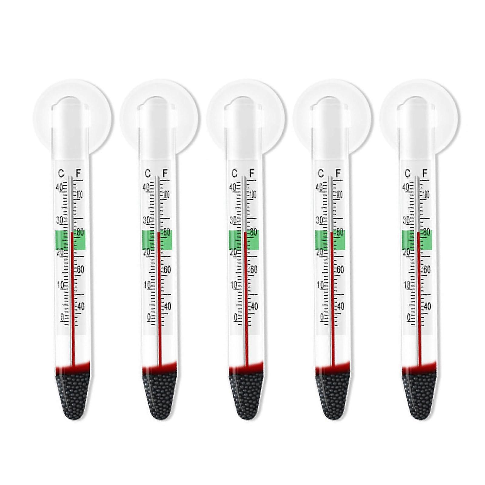 5pcs Glass Water Thermometer Immersible Design for Fish Tanks and Aquatic Environment Temperature Monitoring