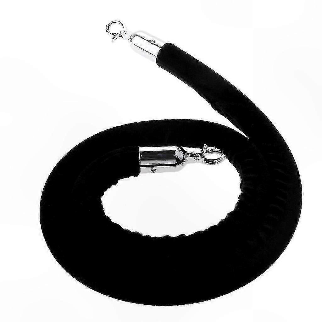 Red Velvet Rope Barrier with Stanchion Post for Queue Management, 1.5m Length