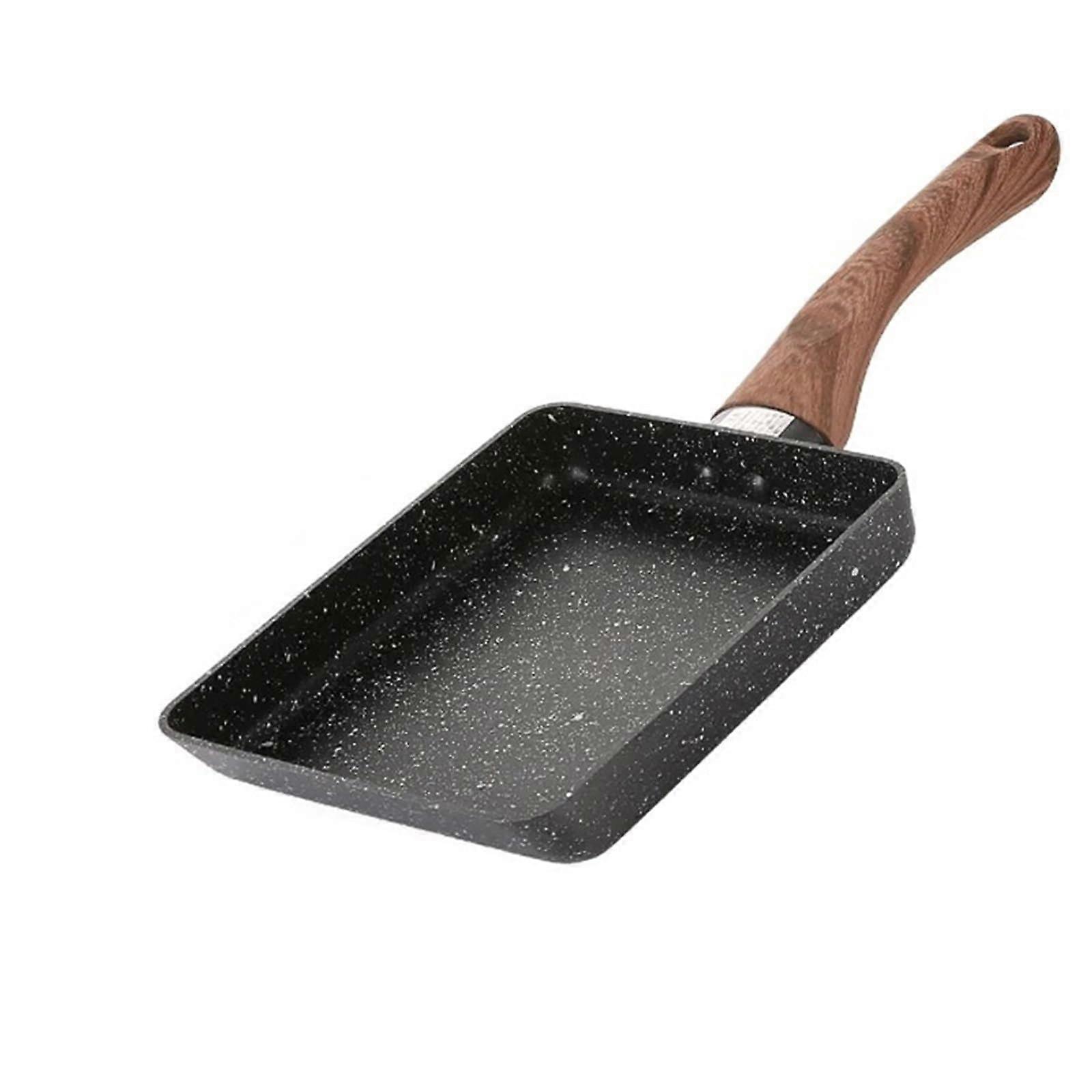Tamagoyaki Pan 13x18CM Non-Stick Frying Pan for Omelettes and Eggs, Black Color, Durable Cookware