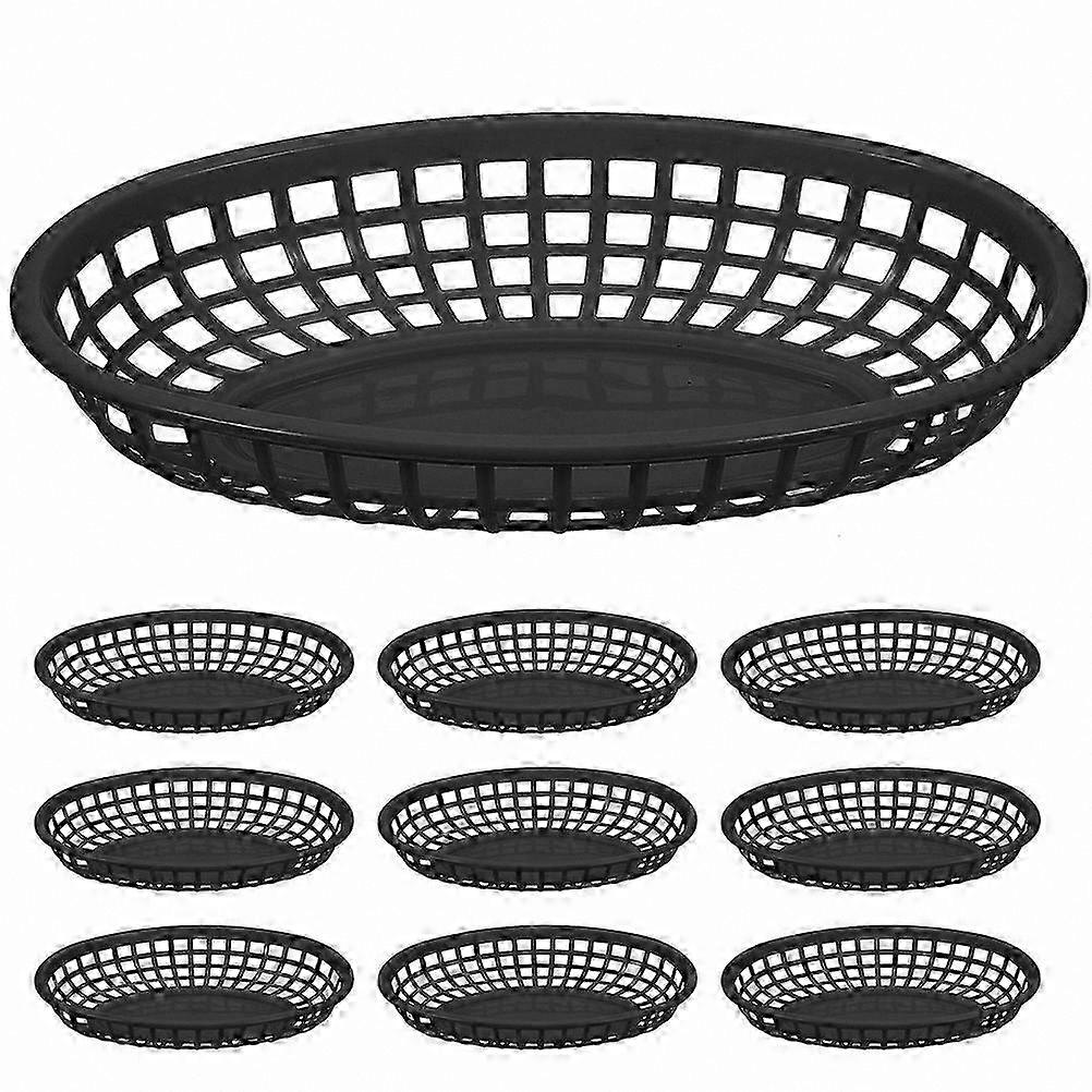 10-Pack Snack Trays with Decorative Baskets for Catering and Storage Solutions