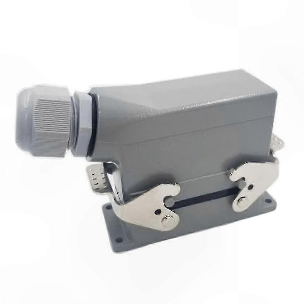 Heavy Duty 10-Core Pin Aviation Plug Connector, 16A 500V Waterproof Side Line Rectangular Industrial Connector