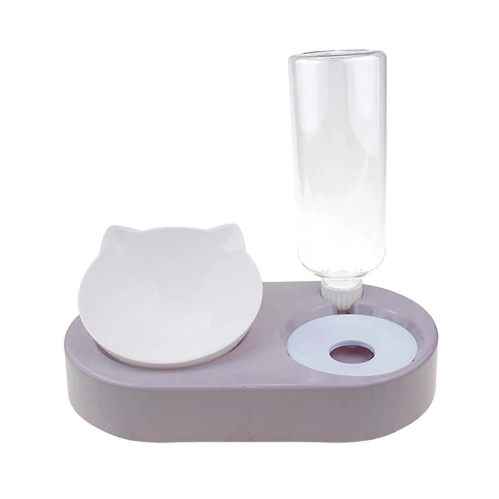 Automatic Pet Water Dispenser and Food Bowl Set for Dogs and Cats, Grey, One Size, Durable Design, BPA-Free Material