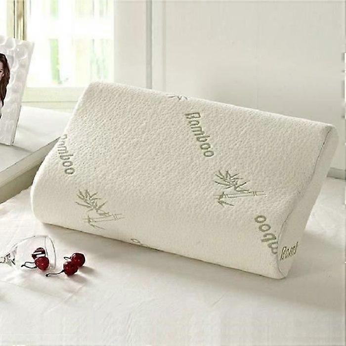 Bamboo fiber memory foam pillow, ergonomic cervical pillow, ergonomic cervical memory cushion 30*50cm