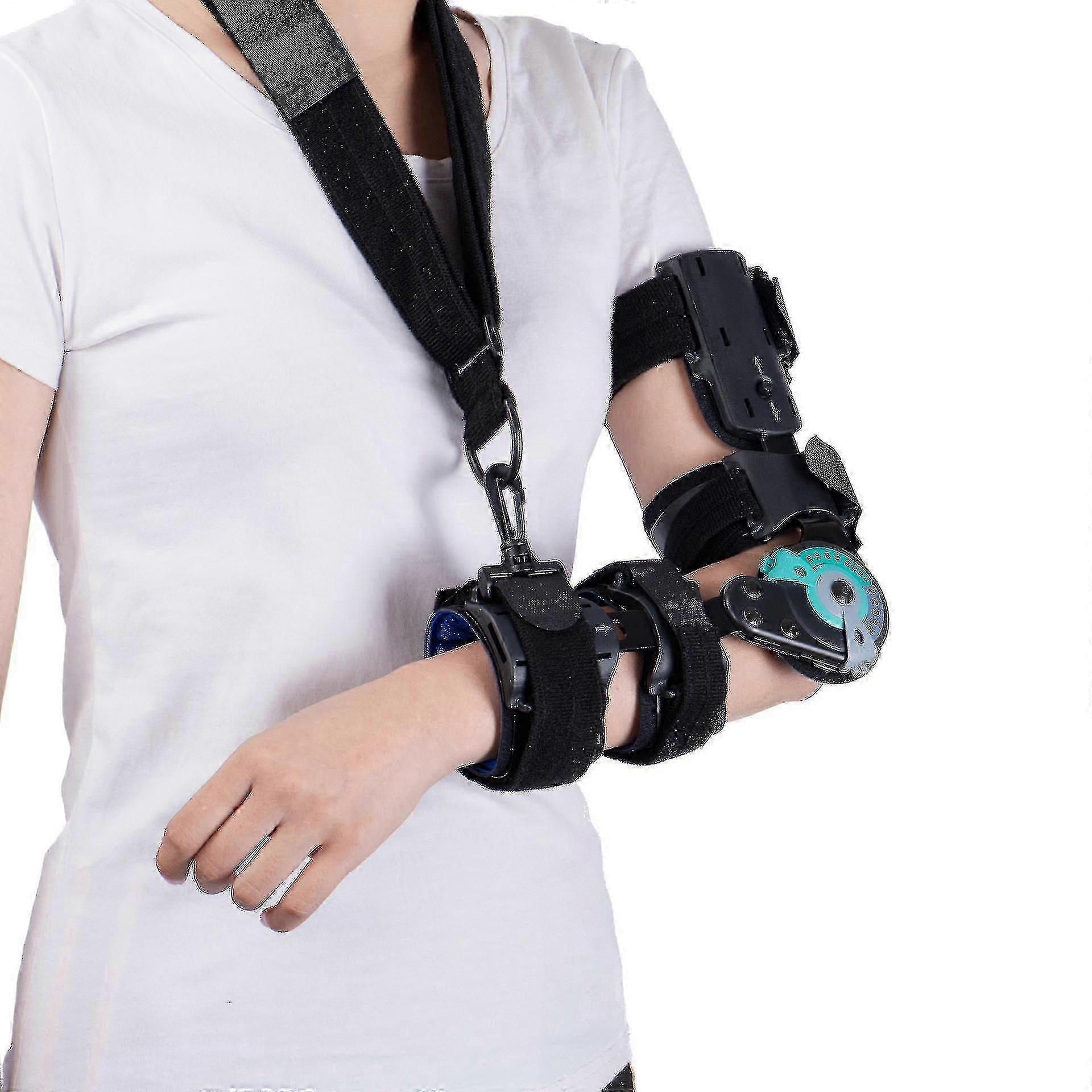 Adjustable Elbow Fixation Support for Arm Fracture and Dislocation Rehabilitation