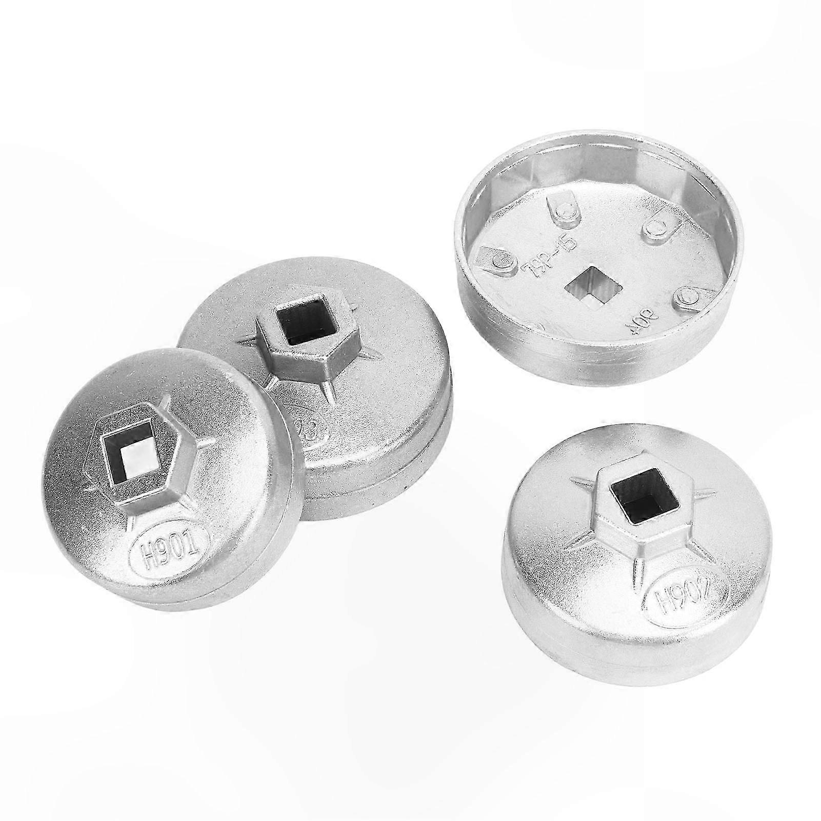 4-Piece Aluminum Alloy Oil Filter Wrench Set for Efficient Cap Removal