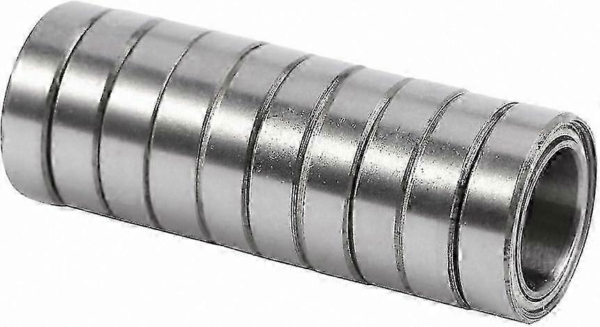 10-Pack Mini Double-Shielded Ball Bearings, 10x15x4mm Thin-Wall Design for Precision Applications