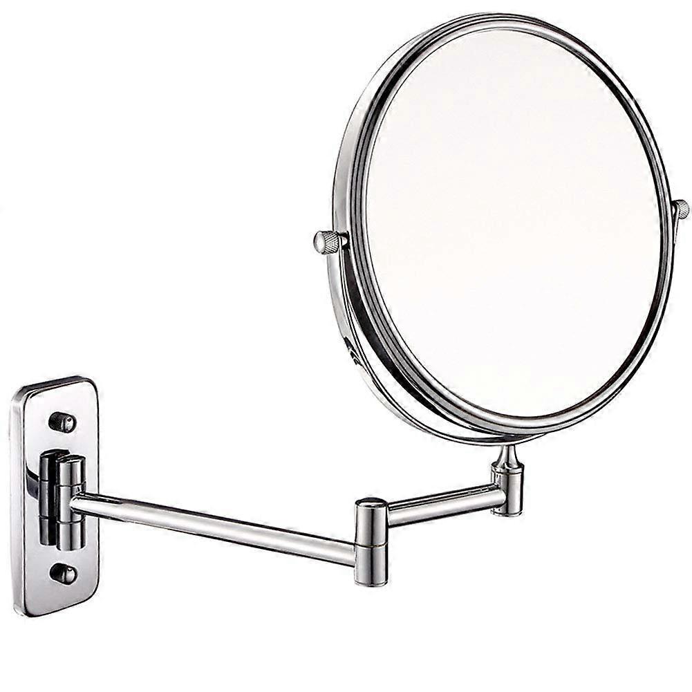 Makeup Mirror for Bathroom, TwoSided Extendable, 360 Degree Swivel Rotation with Distortion View, No Light (Size : 10x)