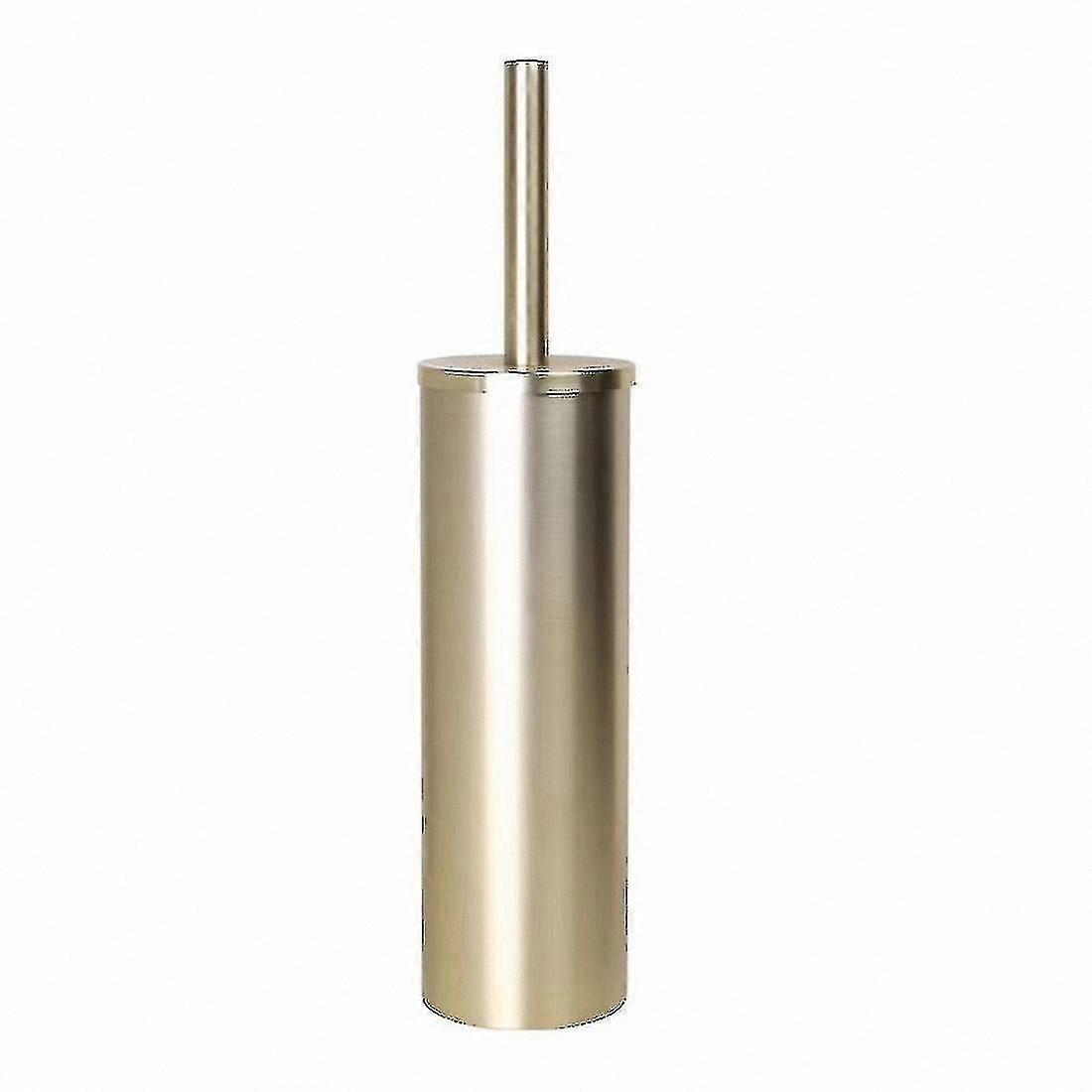 Brushed Brass Bathroom Cleaning Accessory Set with Stand