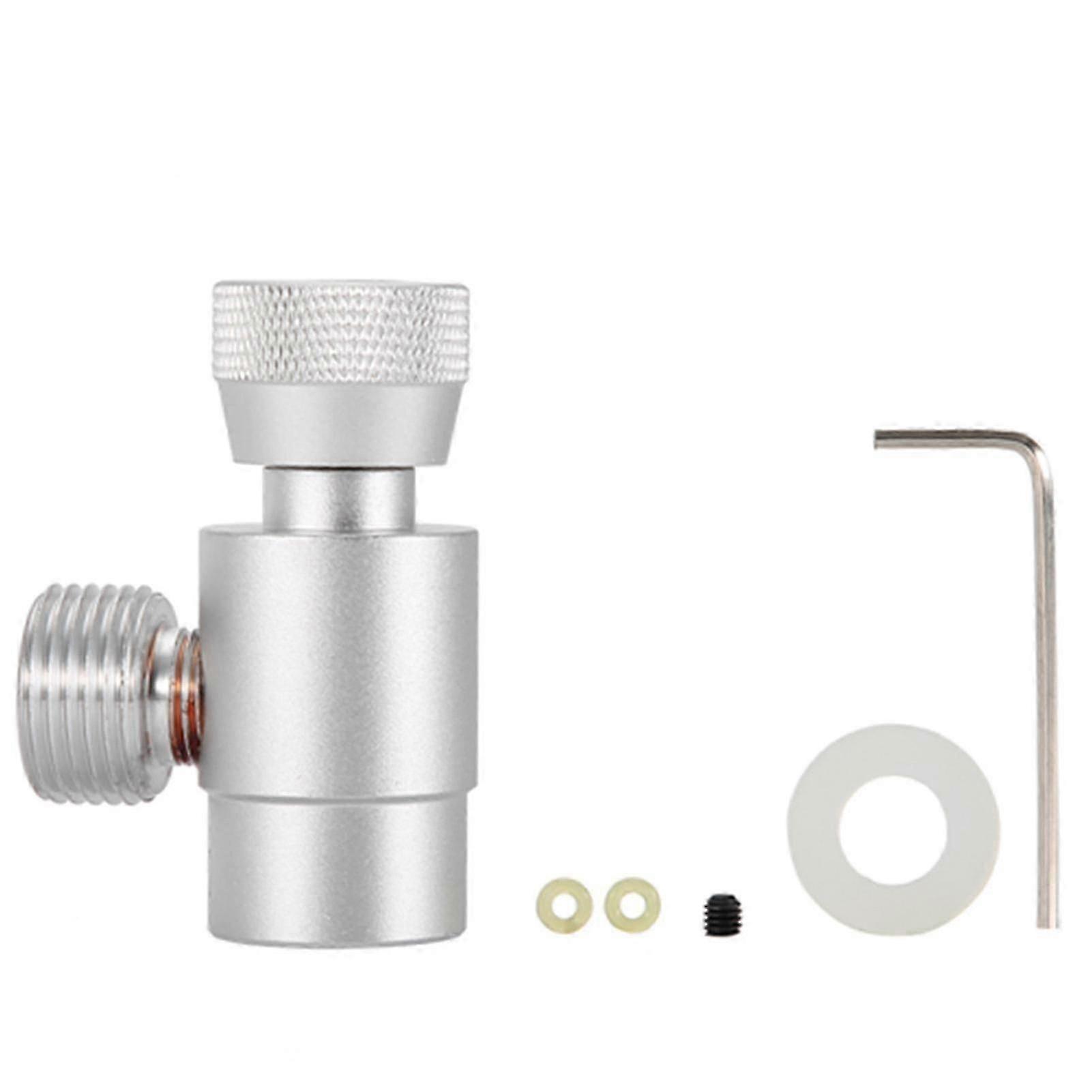 CO2 Tank Refill Adapter Connector Kit for SodaStream Cylinders (Silver without Meter) - Universal Compatibility