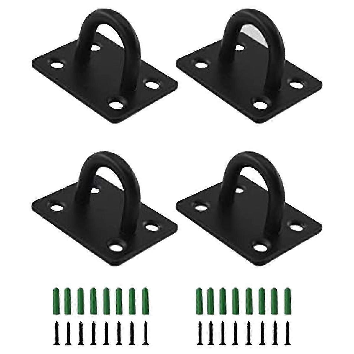 Pad Eye Plate U Hooks Heavy Duty Wall Mount Ring Hooks Marine Hanging Hardware Staple Hook Loop with