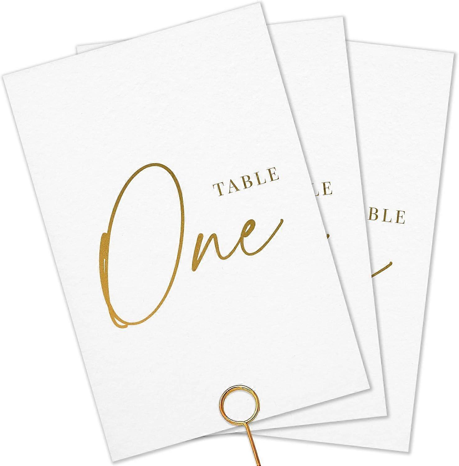 Wedding Table Numbers - Gold Table Numbers for Wedding Reception - Table Number