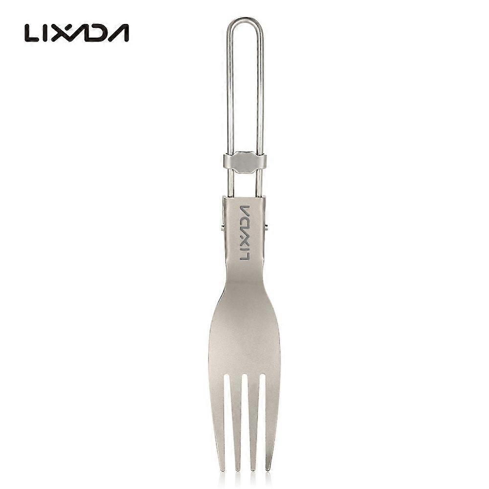 Lixada Titanium Folding Fork Ultralight Outdoor Portable Dinner Fruit Fork Flatware Tableware for Camping Backpacking