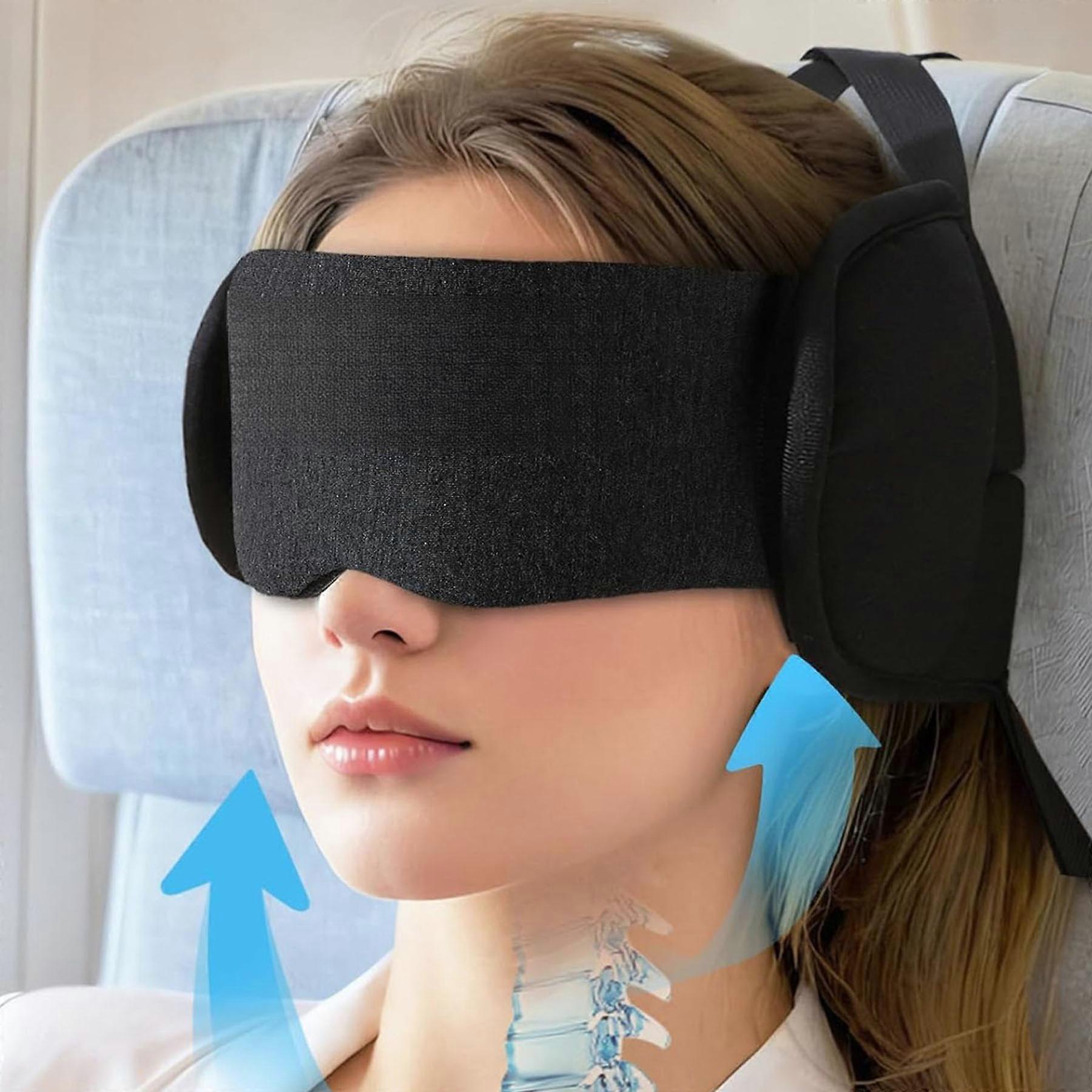 Travel Pillow for Airplane – Neck Support with Eye Mask –Compact & Comfy