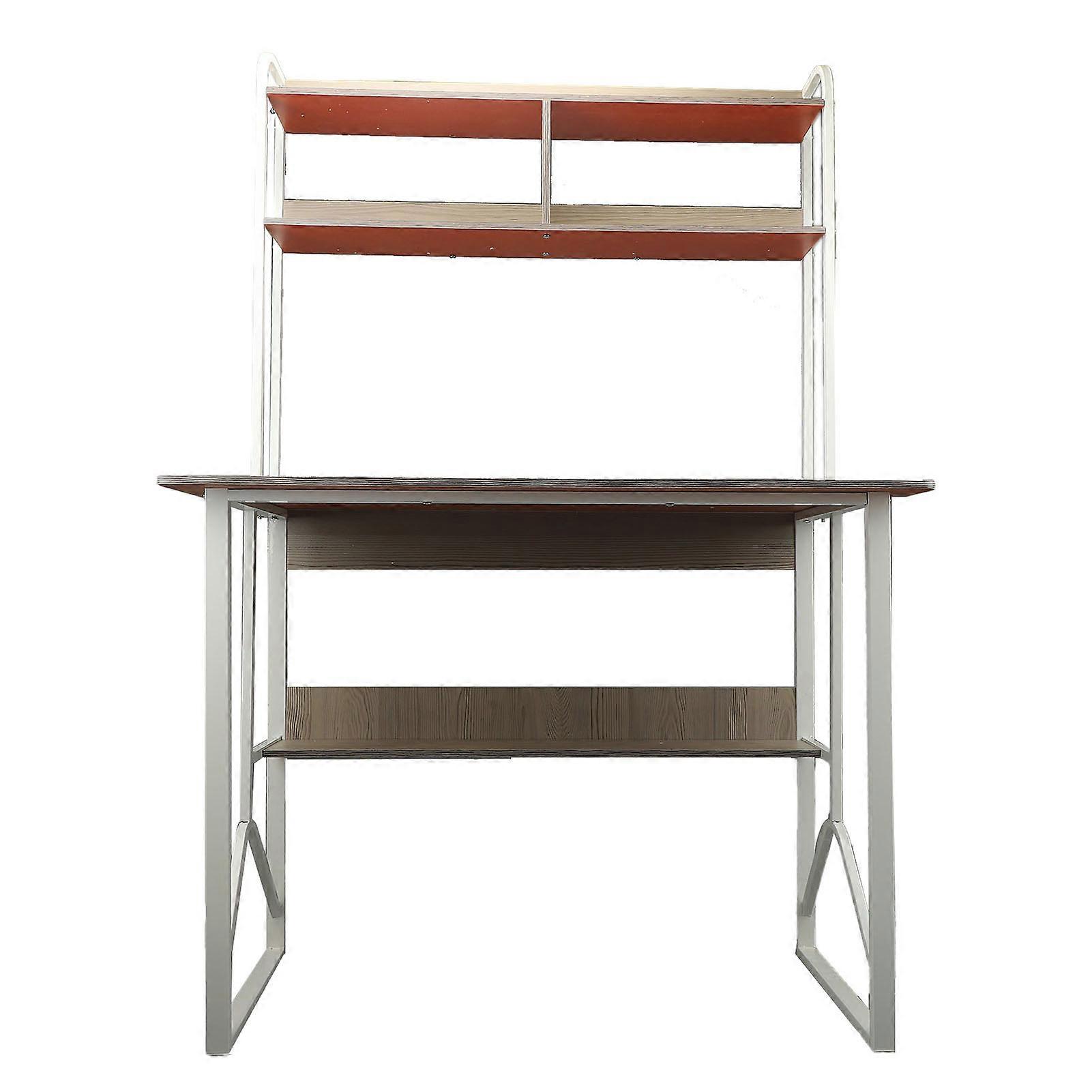 Moderner Eck-Computertisch mit Ablage MDF Stahl 100x50x149cm