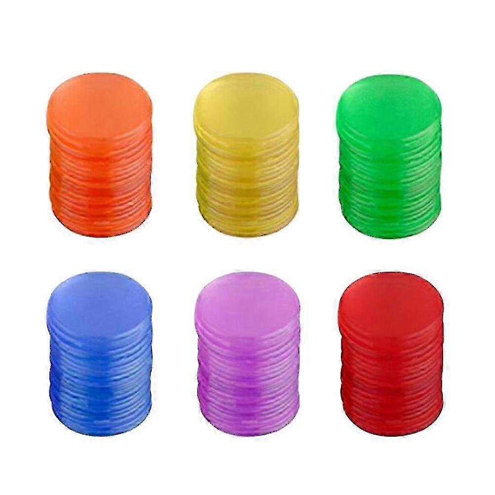 300 Multi-colored ABS Bingo Chips, Durable and Practical