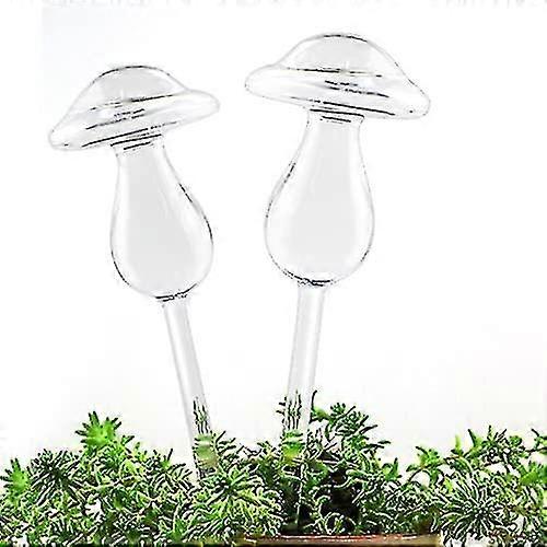 Automatic plant watering balls, 2-piece set, transparent mushroom shape for automatic watering for 3 weeks