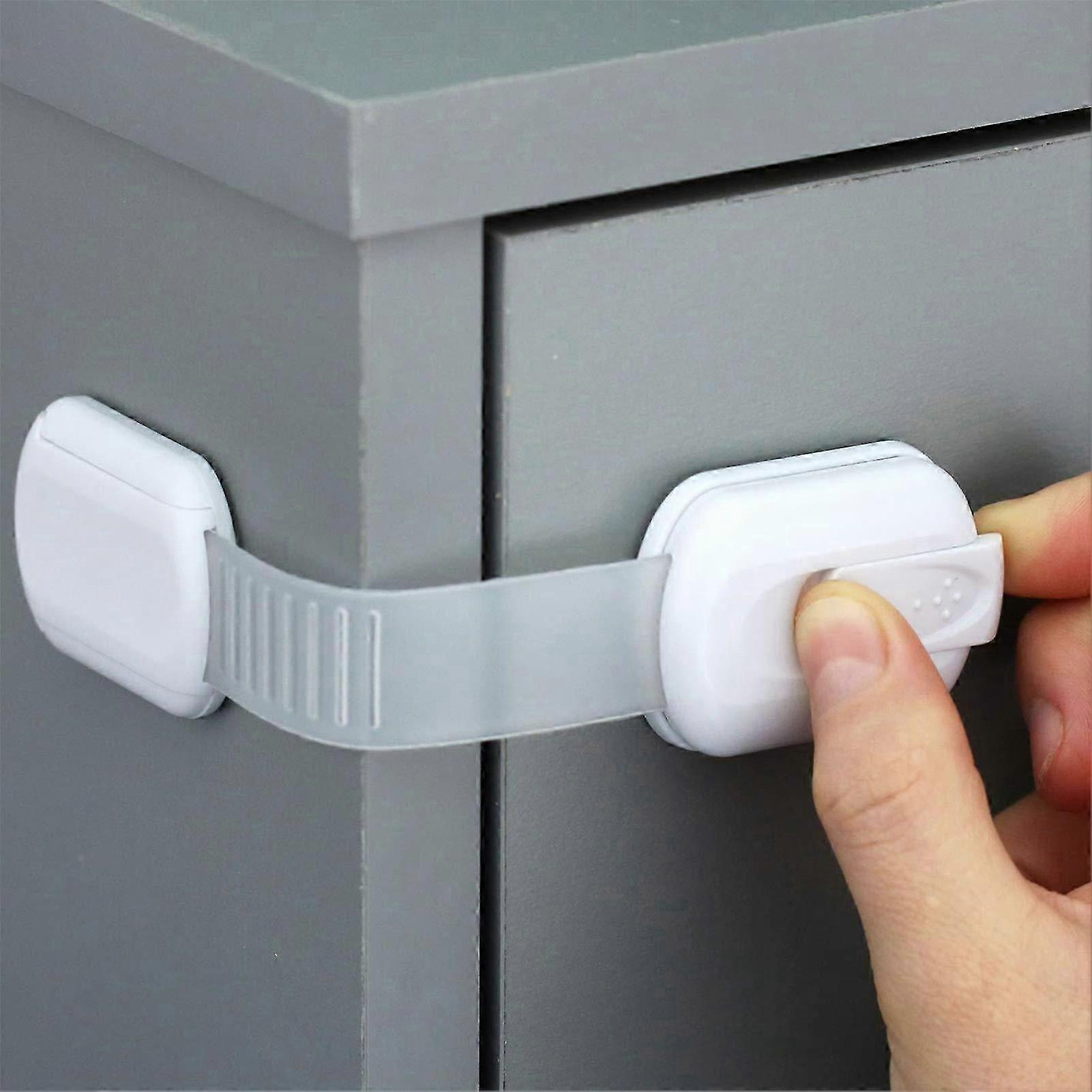 2Pcs Adjustable Child Safety Locks, Strong Adhesive, Universal Fit for Home Toddler Protection