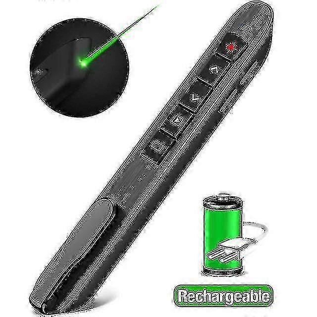 Rechargeable Wireless Presenter For Powerpoint Presentation Ppt Green Light Pointer Remote Control Presentation Clicker For Pc