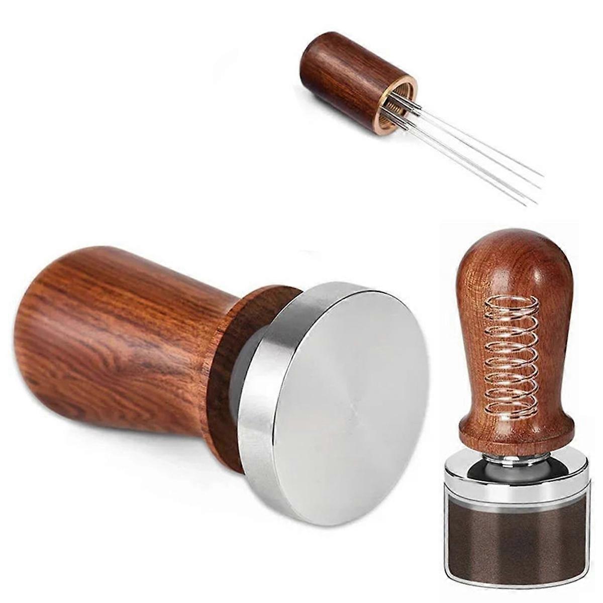 Coffee Tamper 51mm Set Espresso Tamper 51mm Coffee Tamper 51 with Spring Loaded Stainless Steel Tampers 51mm