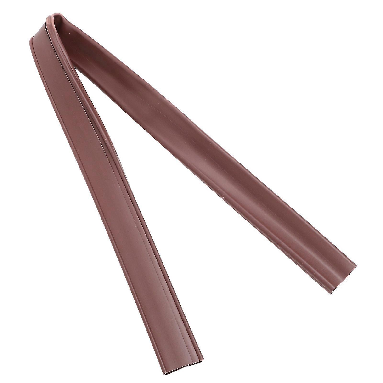 Brown PVC Door Bottom Windproof Strip for Decor Creative Noise Blocker Fits Most Doors