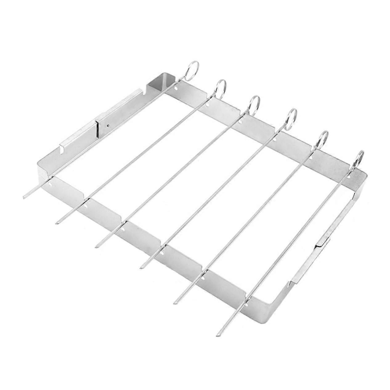 Stainless Steel Skewer Rack Set for BBQ Grilling, Durable Meat Skewers for Camping and Home Use, Easy to Clean Design
