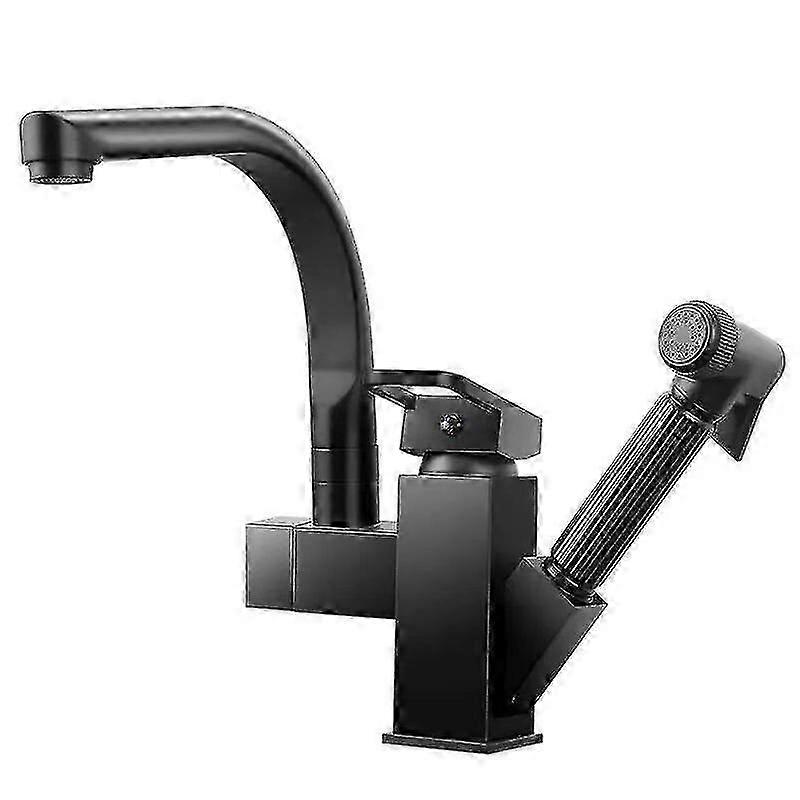 Chrome kitchen faucet with pull out sprayer, 360 degree rotation