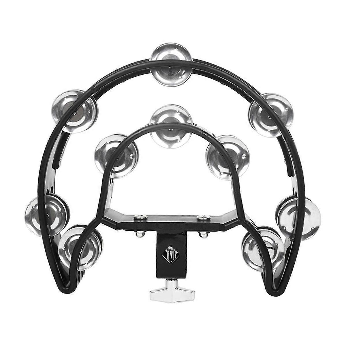 Drum Set Double Row Rattle, Clip-on Hi-Hat Bell Stand, Extended Hand Bell, Jazz Drum Double Row Han
