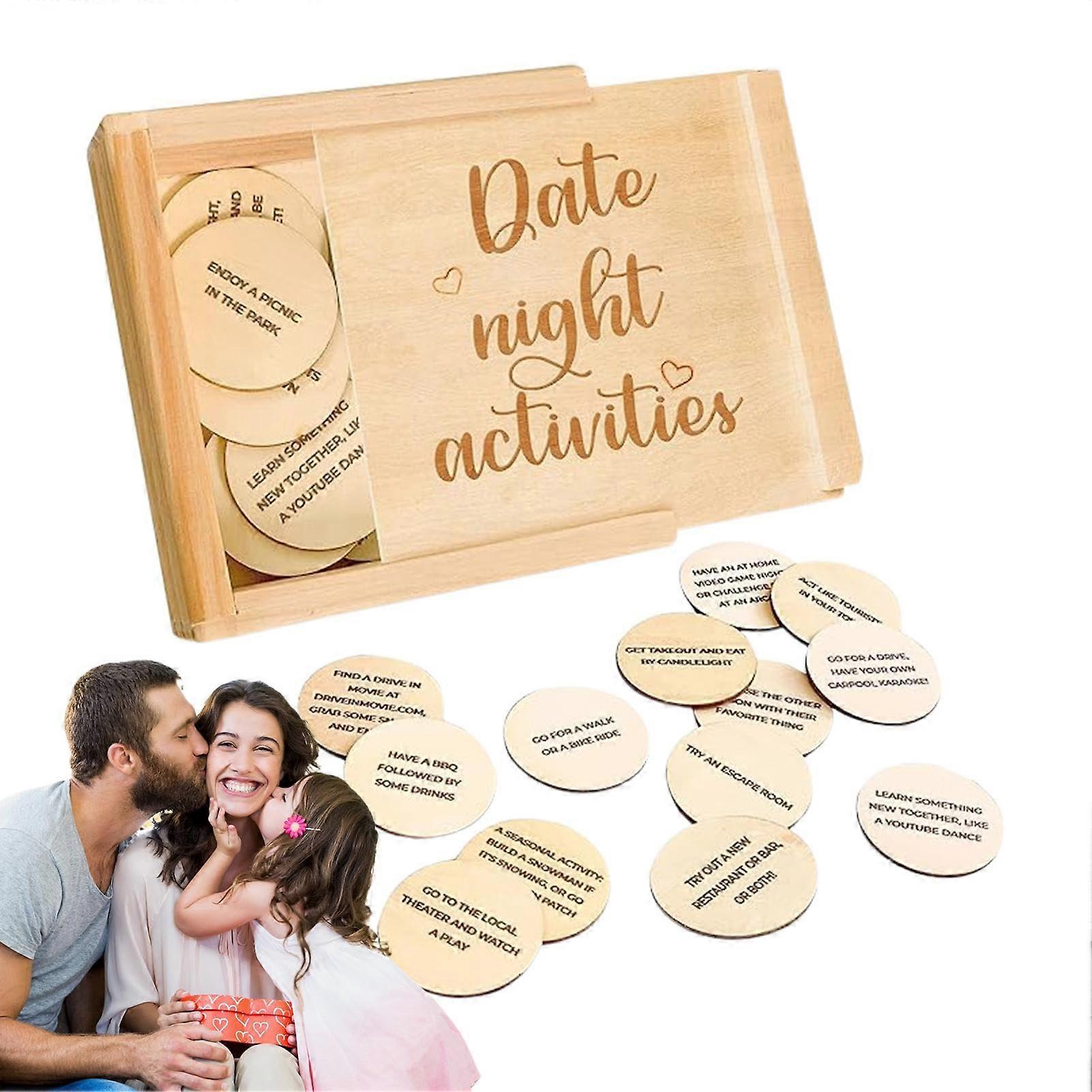 Couple Date Night 52 Activities - Marriage Date Night Box For Newlyweds - Romantic Keepsake For Couples