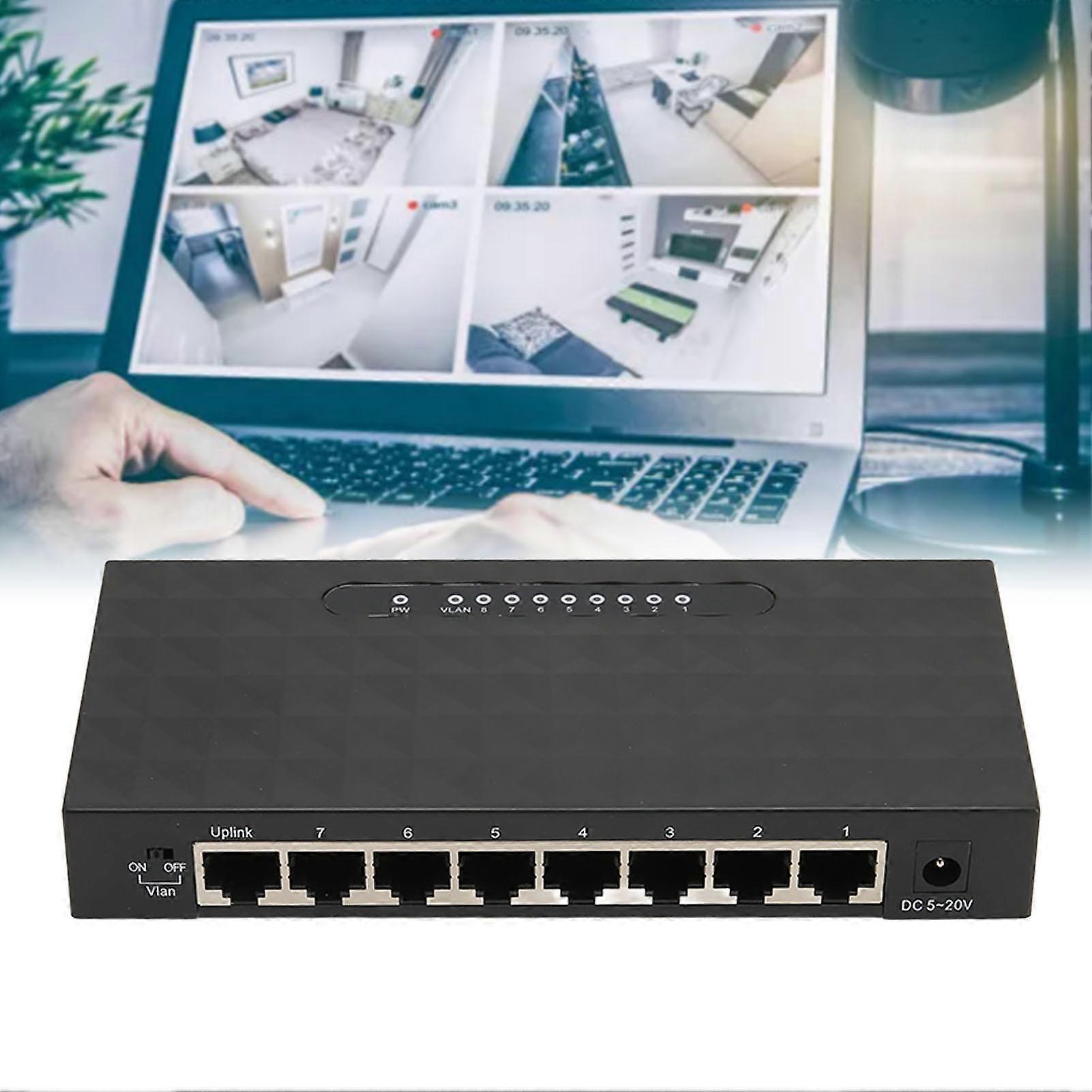 Gigabit 8-Port 1000Mbps Ethernet Network Switch RT8370N Adapter
