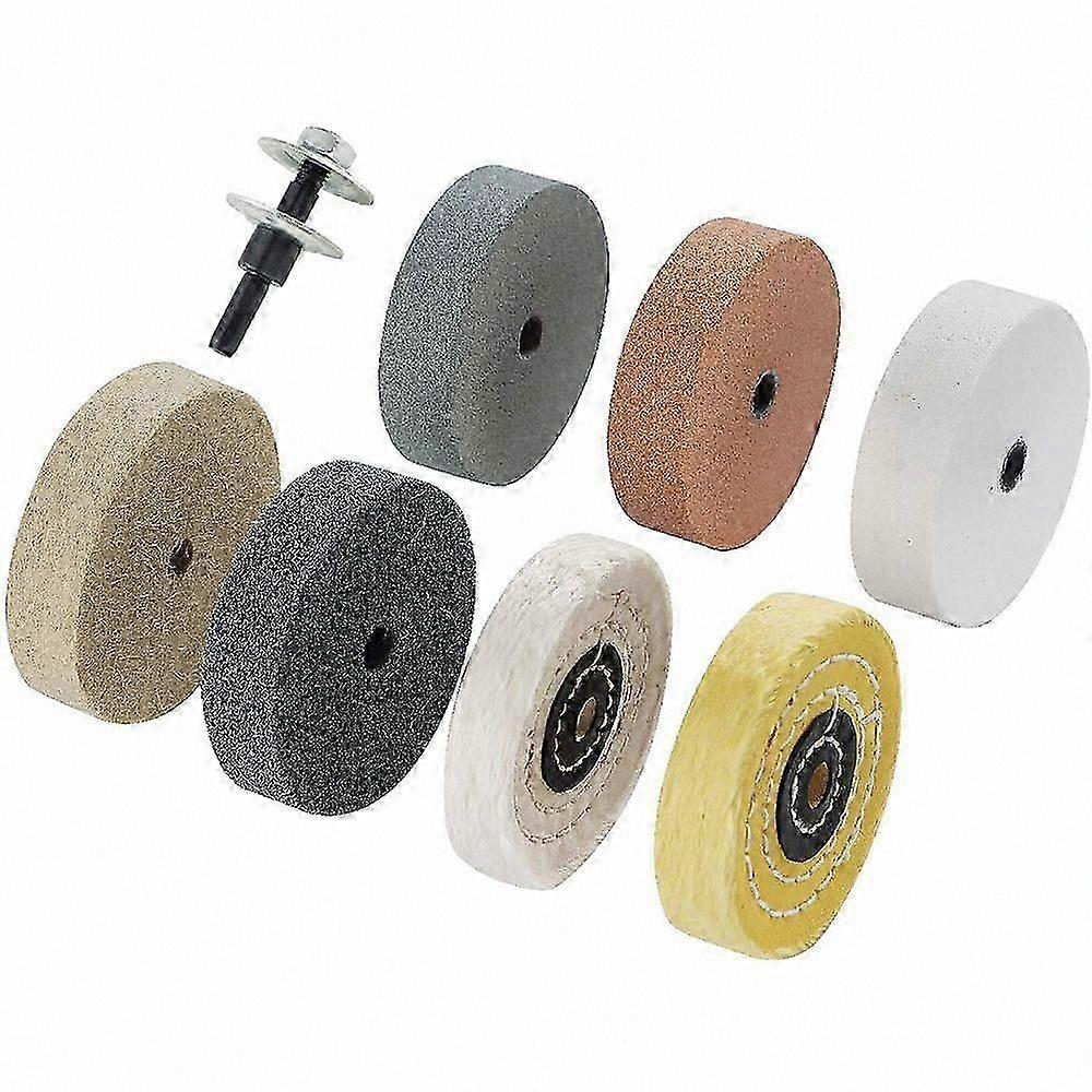 3-Inch Buffing and Polishing Wheel Set, Compatible with Bench Buffers and Grinders, 3/8-Inch Hole for Drill Use