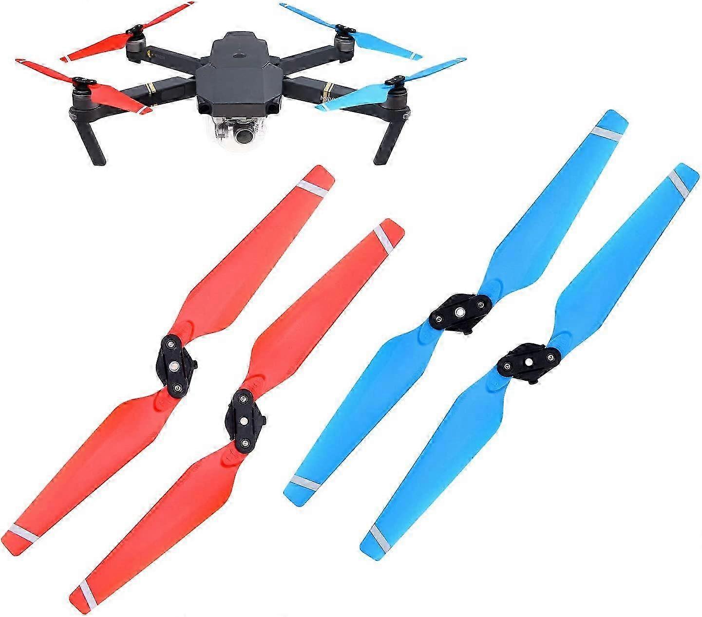 Mavic Pro Quick Release Folding Propellers 4 Blades Set Red Blue Flight Test Essential Accessories