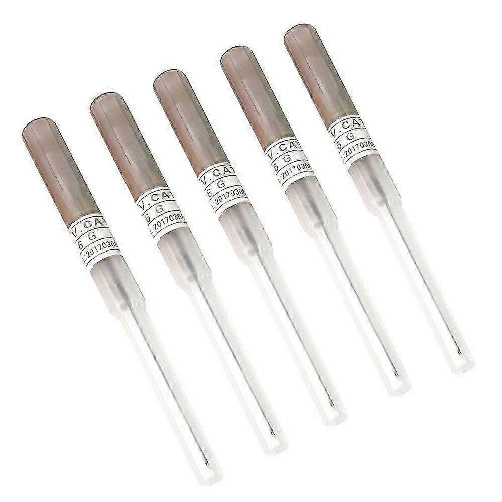 Pack of 5 Catheter Piercing Needles Tattoo Piercings Tool (16G) 16G