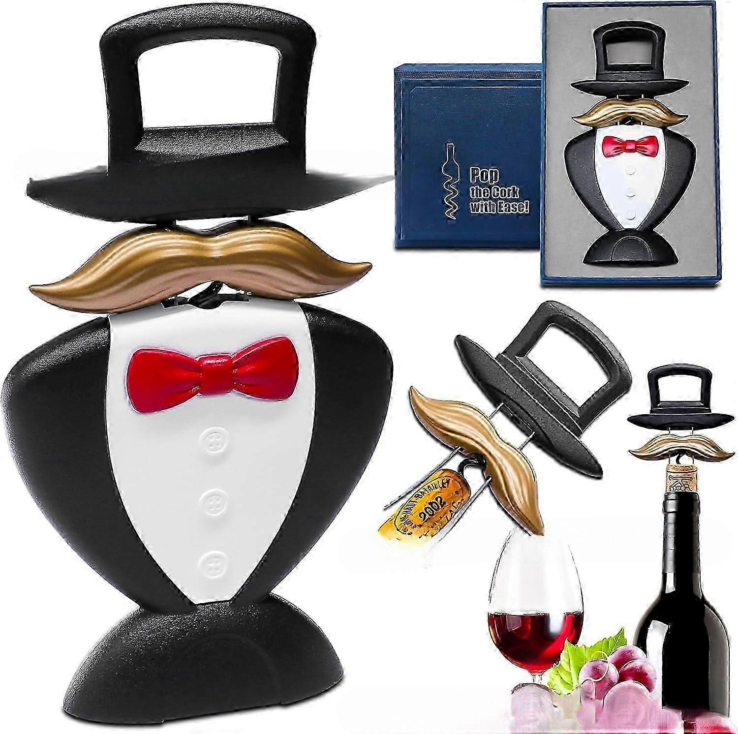 3 in 1 Ah So Two Prong Wine Opener & Cork Remover,It Can Remove The Older and Fragile Wine Corks so Easy for Connoisseurs to Uncork Gufts