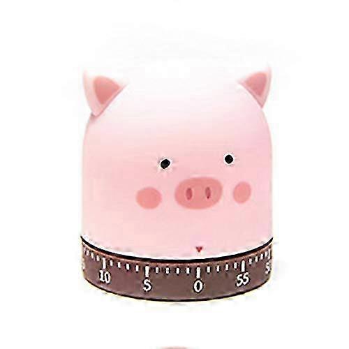 Mechanical Kitchen Timer for Christmas Holiday: 60-Minute Wind Up, 360 Rotating Pig