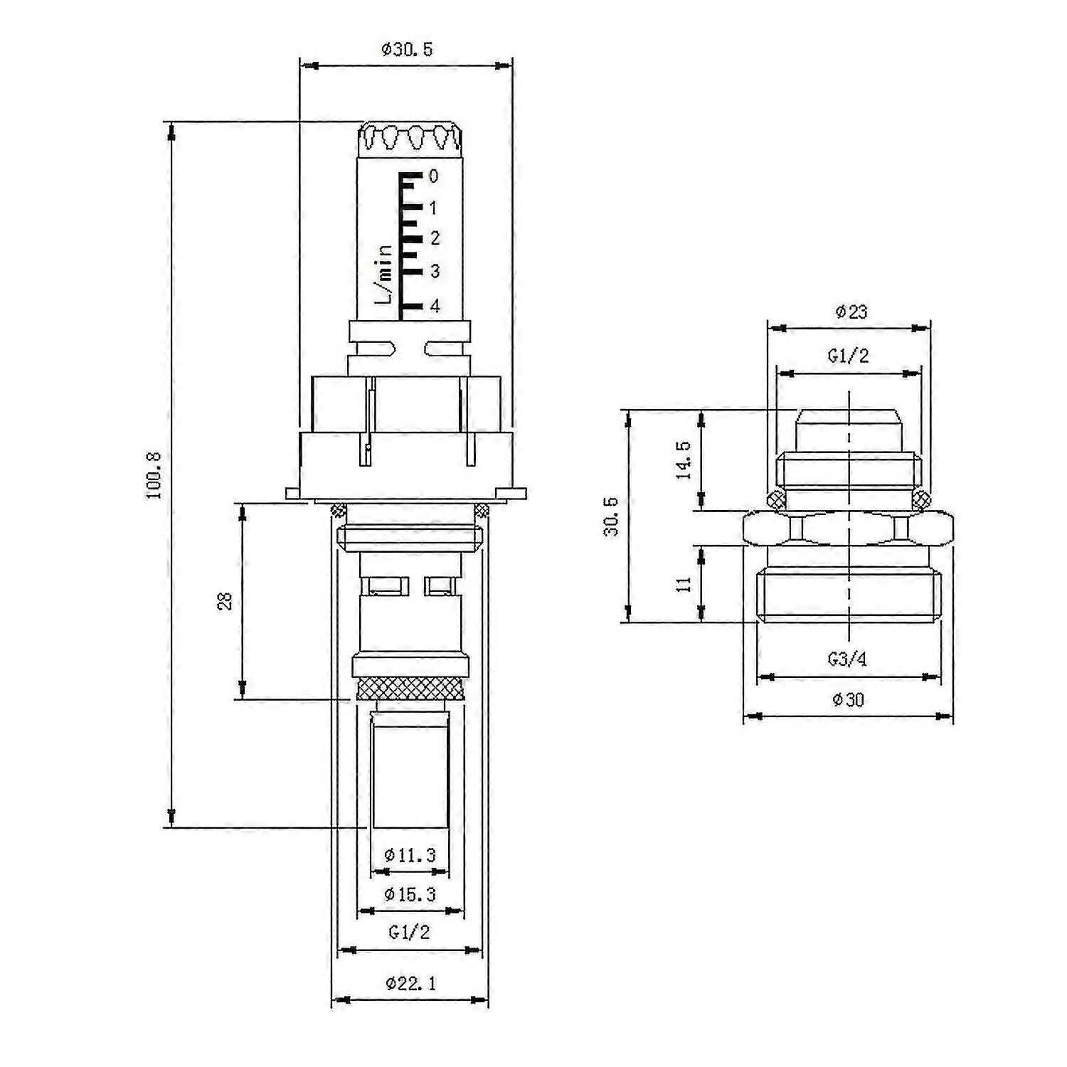 Underfloor Heating Parts Replacement Durable Sturdy Manifold Flow Meter