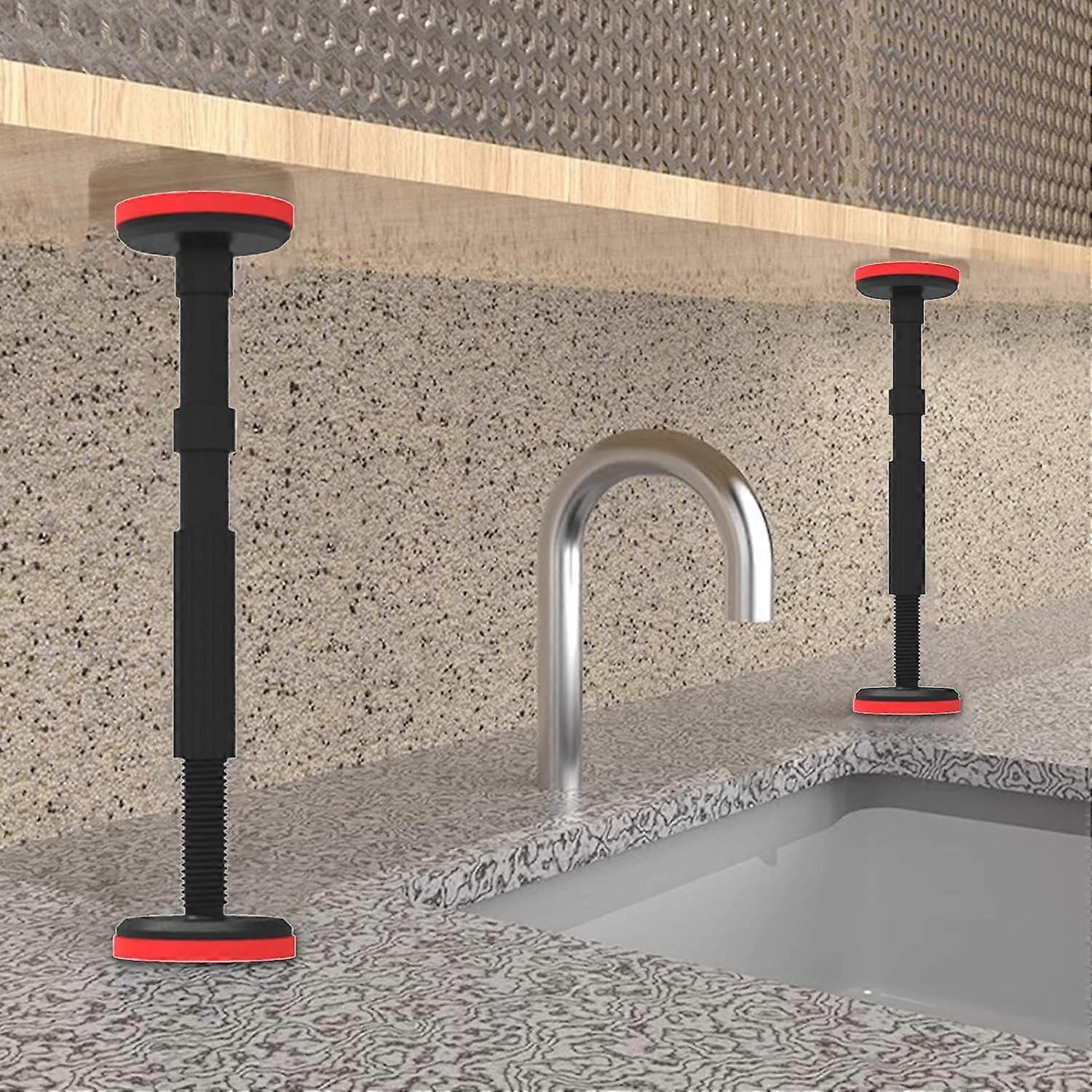 Telescopic Support Rod, 2Pack, Adjustable ThirdHand Tool, Cabinet Lift Jack Support, Undermount Sink Support