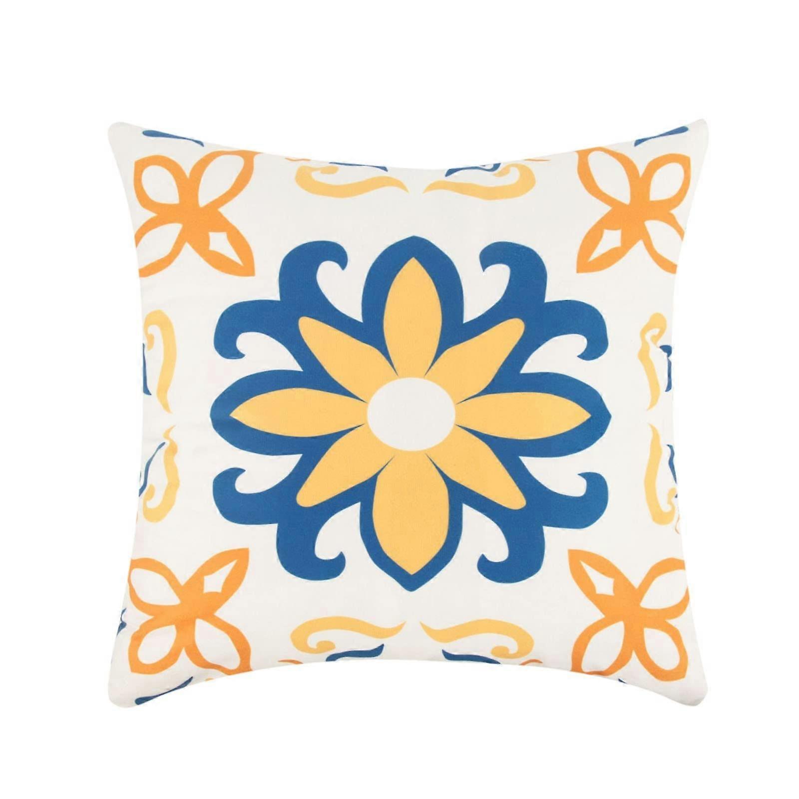 Outdoor Waterproof Pillowcase, Boho Geometric Print, 17.7x17.7 Inch, Sofa Cushion Pillowcase, Set Of 2, One Size