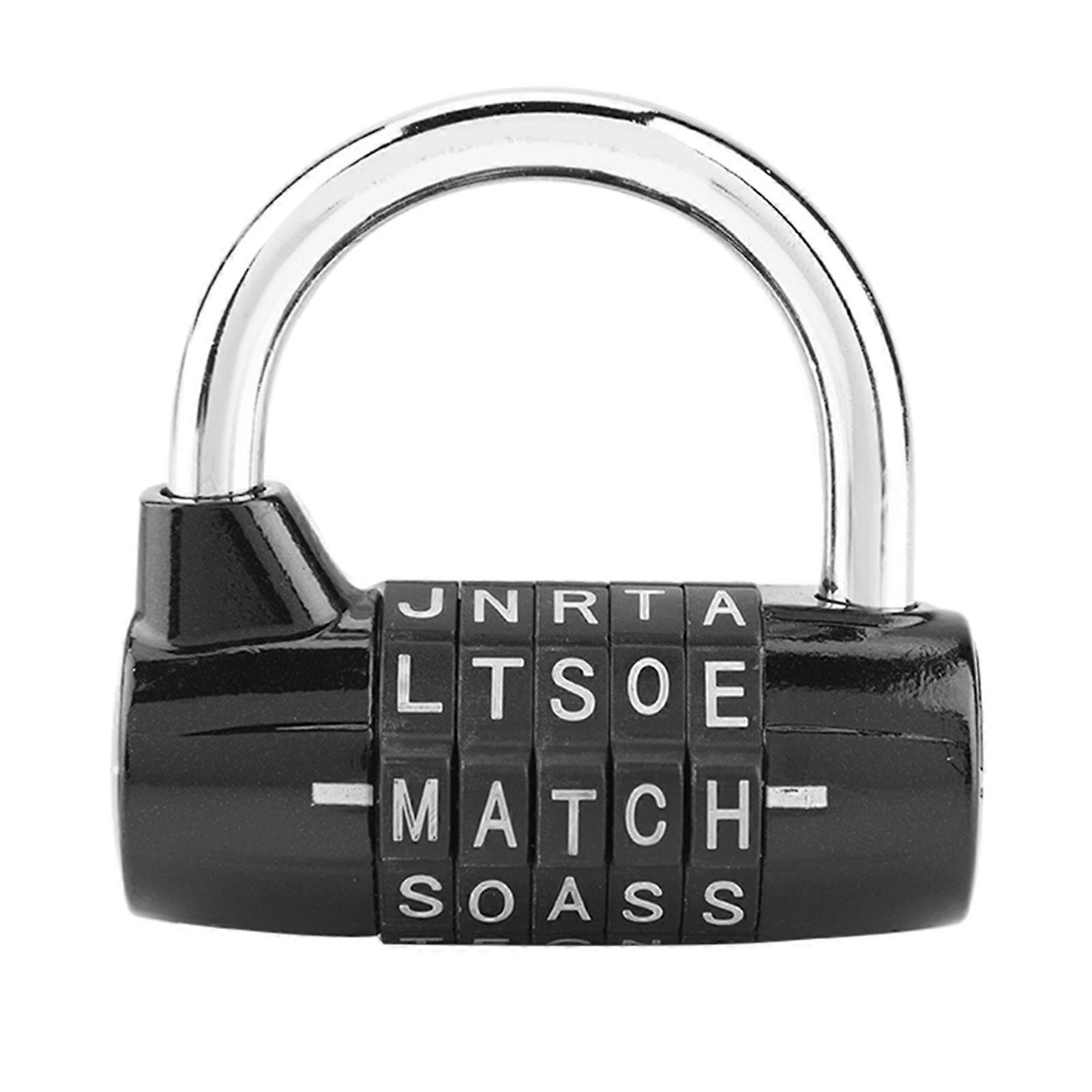 5 Dial Digit Code Combination Padlock Travel Suitcase Gym Locker Security Password Lock