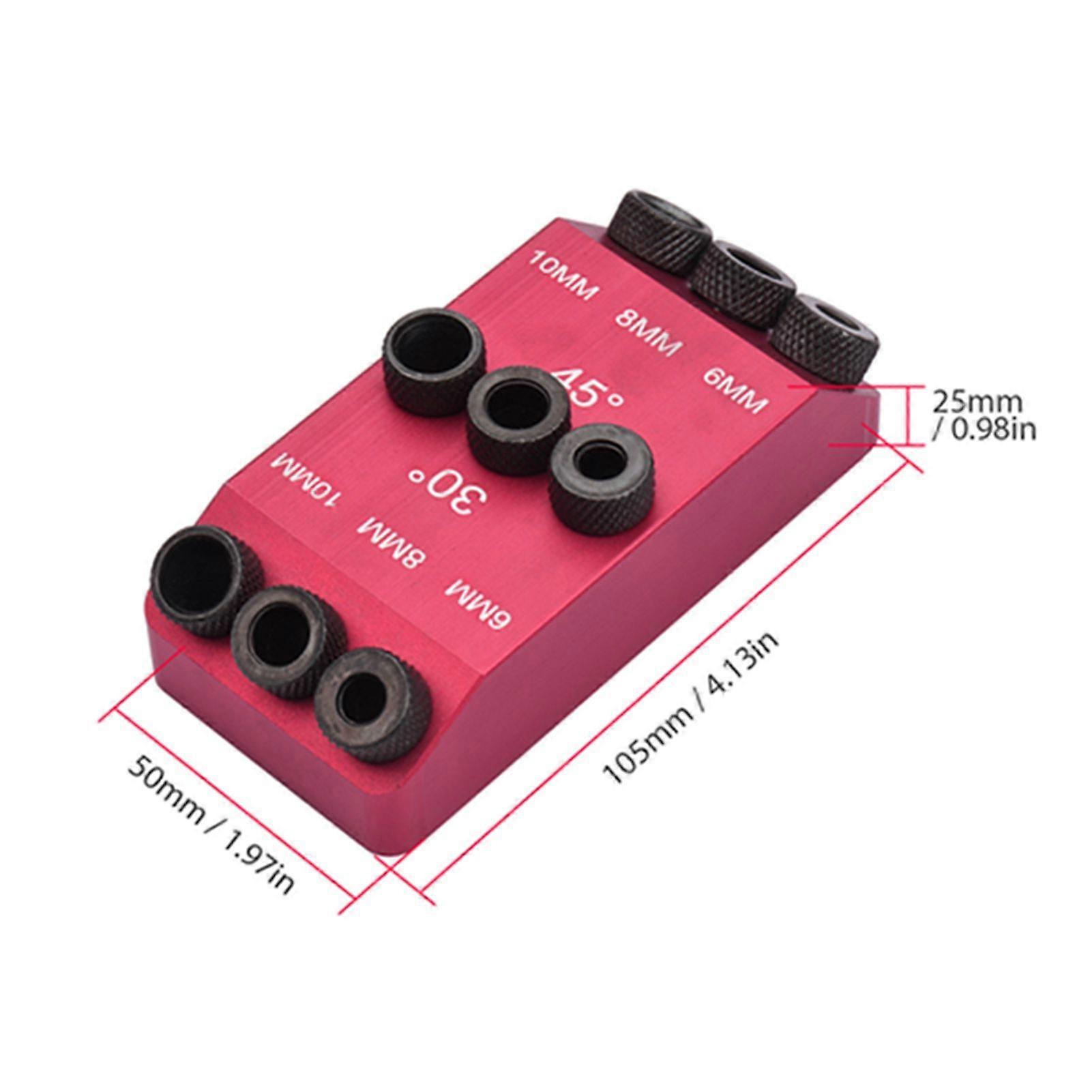 30/45/90 Guide Jig Drill Guide Pocket Hole Jig 30 45 90 Degree Multi Angle Positioner for Woodworking