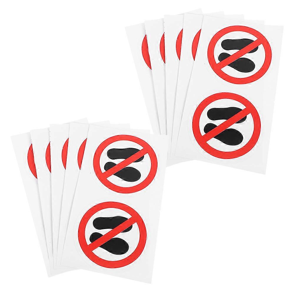 Safety Warning No Step Sticker Label for Industrial Environments Prevent Stepping Accidents 20Pcs