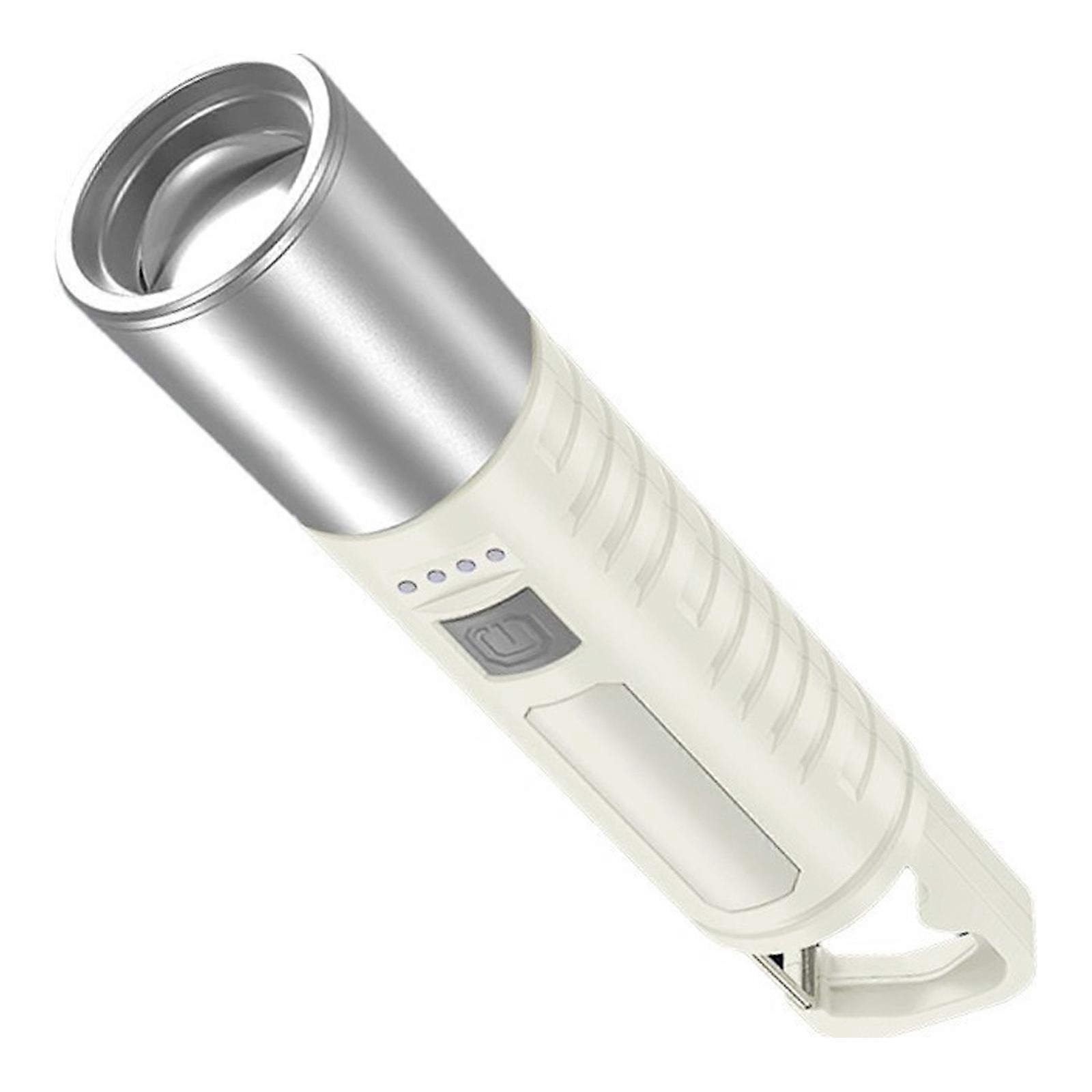 Multimode Rechargeable LED Flashlights with Hook Adjustable Focuses Suitable for Outdoor Night Walking Camping Essential Multicolor