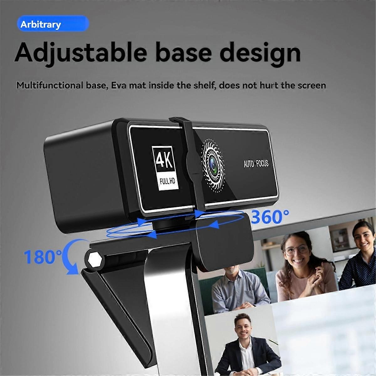 4K High Definition Video Conference USB Camera Black