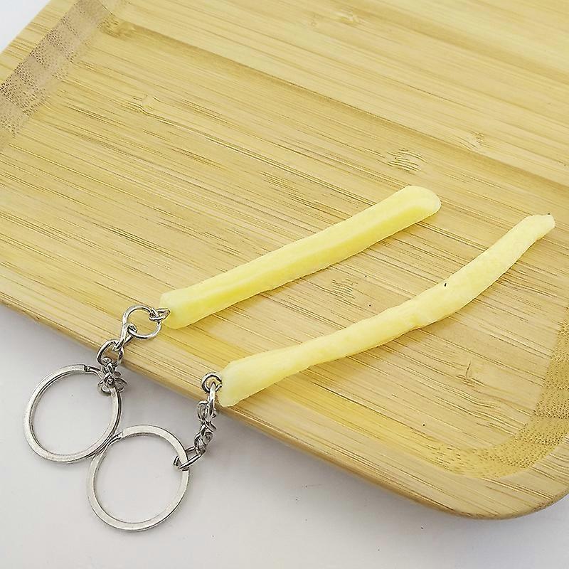 Fried Chicken Simulation Food Keychain French Fries Drumstick Chicken Nuggets Key Chain Restaurant Client Gift Chef Cook Keyring
